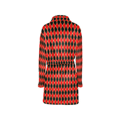 Harlequin Print Design LKS401 Women's Fleece Robe
