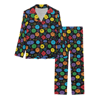 Chakra Pattern Print Design 01 Women's Long Pajama Set