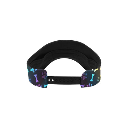 Paw Rainbow Pattern Print Design A01 Unisex Sun Visor