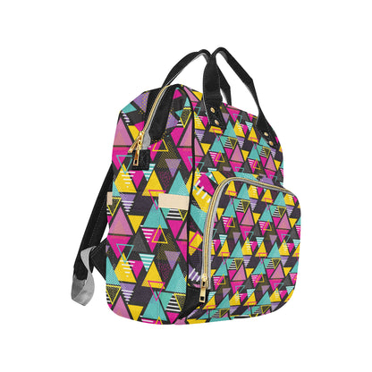 Geometric Colorful Pattern Print Design 02 Diaper Bag Backpack