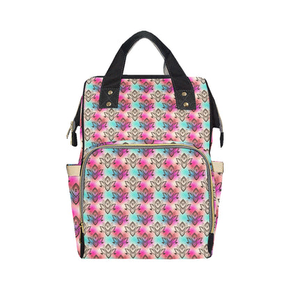 lotus Boho Pattern Print Design LO02 Diaper Bag Backpack