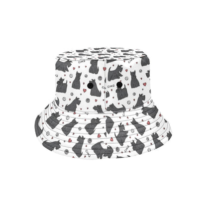 Scottish Terriers Print Design LKS3015 Unisex Bucket Hat