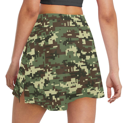 ACU Digital Army Camouflage 17" Golf & Pickleball Skort with Pockets