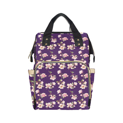 Magnolia Pattern Print Design MAG02 Diaper Bag Backpack