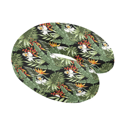 Bird Of Paradise Pattern Print Design 02 U-Shaped Travel Neck Pillow