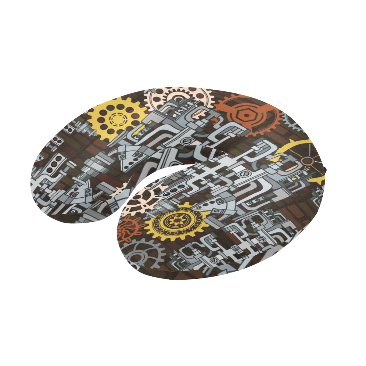 Mechanic Pattern Print Design 04 U-Shaped Travel Neck Pillow