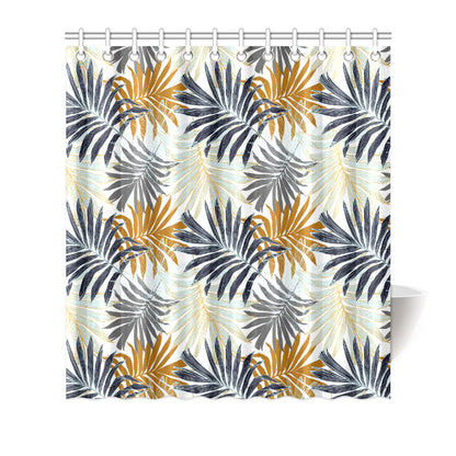 Colorful Tropical Palm Leaves Shower Curtain