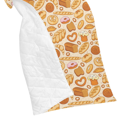 Bread Pattern Print Design 01 Premium Quilt