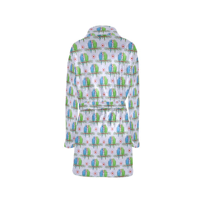 Budgerigar Pattern Print Design 05 Women's Fleece Robe