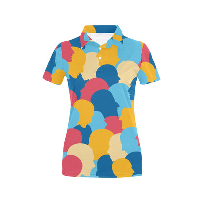 Psychology Pattern Print Design A02 Women's Polo Shirt