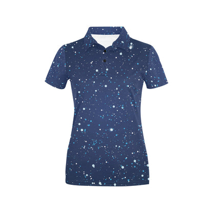 Night sky Pattern Print Design A03 Women's Polo Shirt