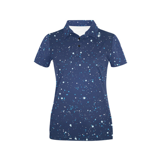 Night sky Pattern Print Design A03 Women's Polo Shirt