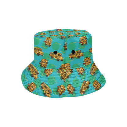 School Bus Print Design LKS308 Unisex Bucket Hat
