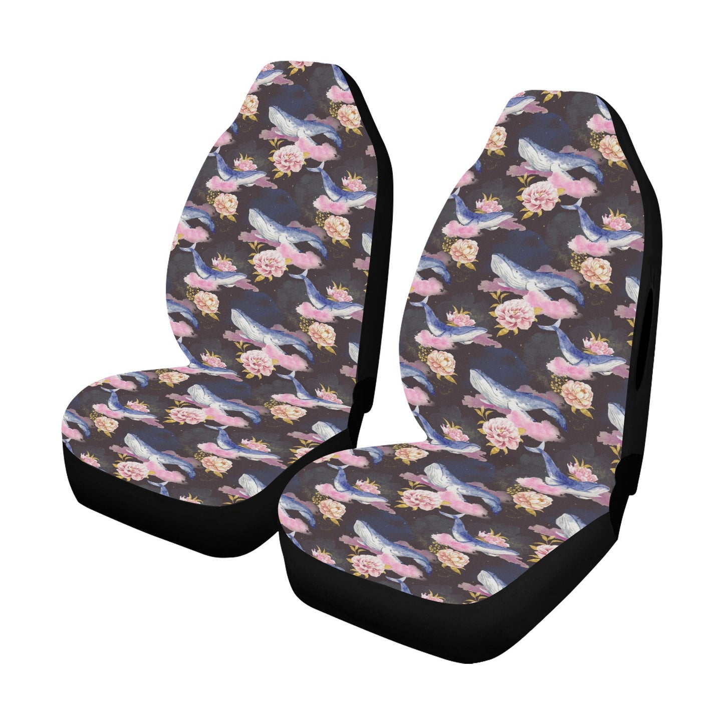 Blue Whale Print Design LKS401 Car Seat Covers