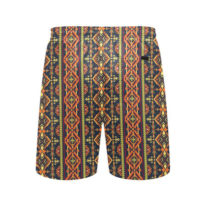 Kente Classic Design African Print Men's Swim Trunks Beach Shorts