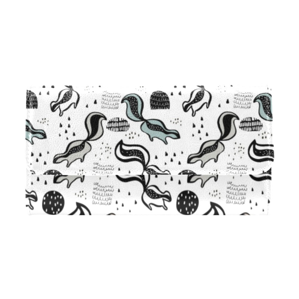 Skunk Print Design LKS303 Women's Trifold Wallet