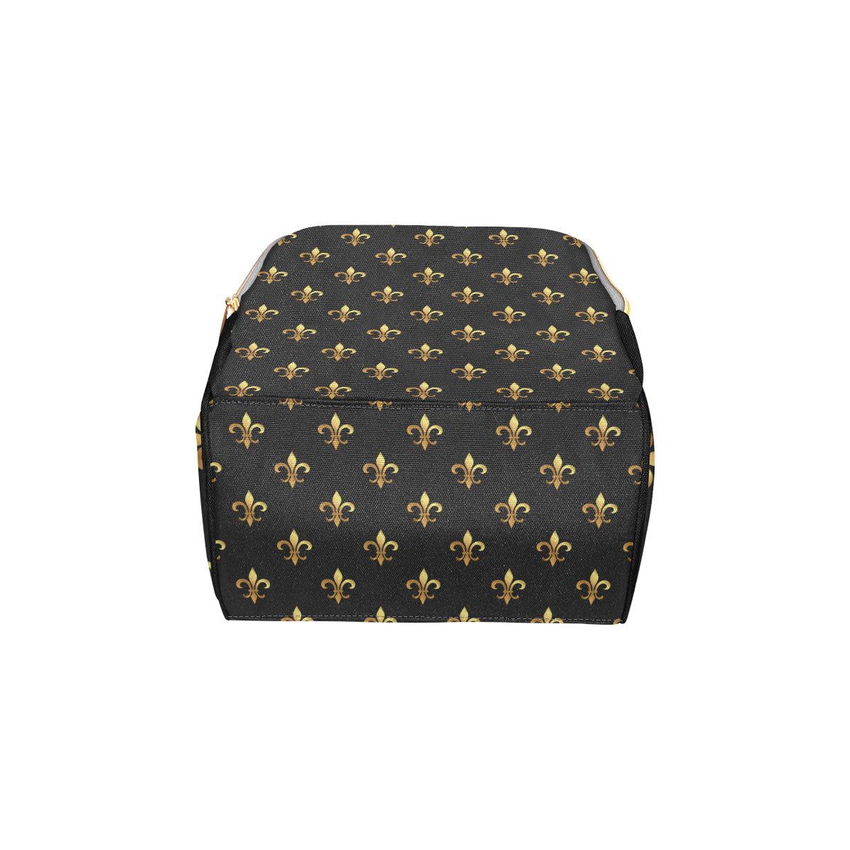Fleur De Lis Gold Pattern Print Design 03 Diaper Bag Backpack