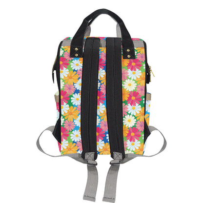 Daisy Pattern Print Design DS05 Diaper Bag Backpack