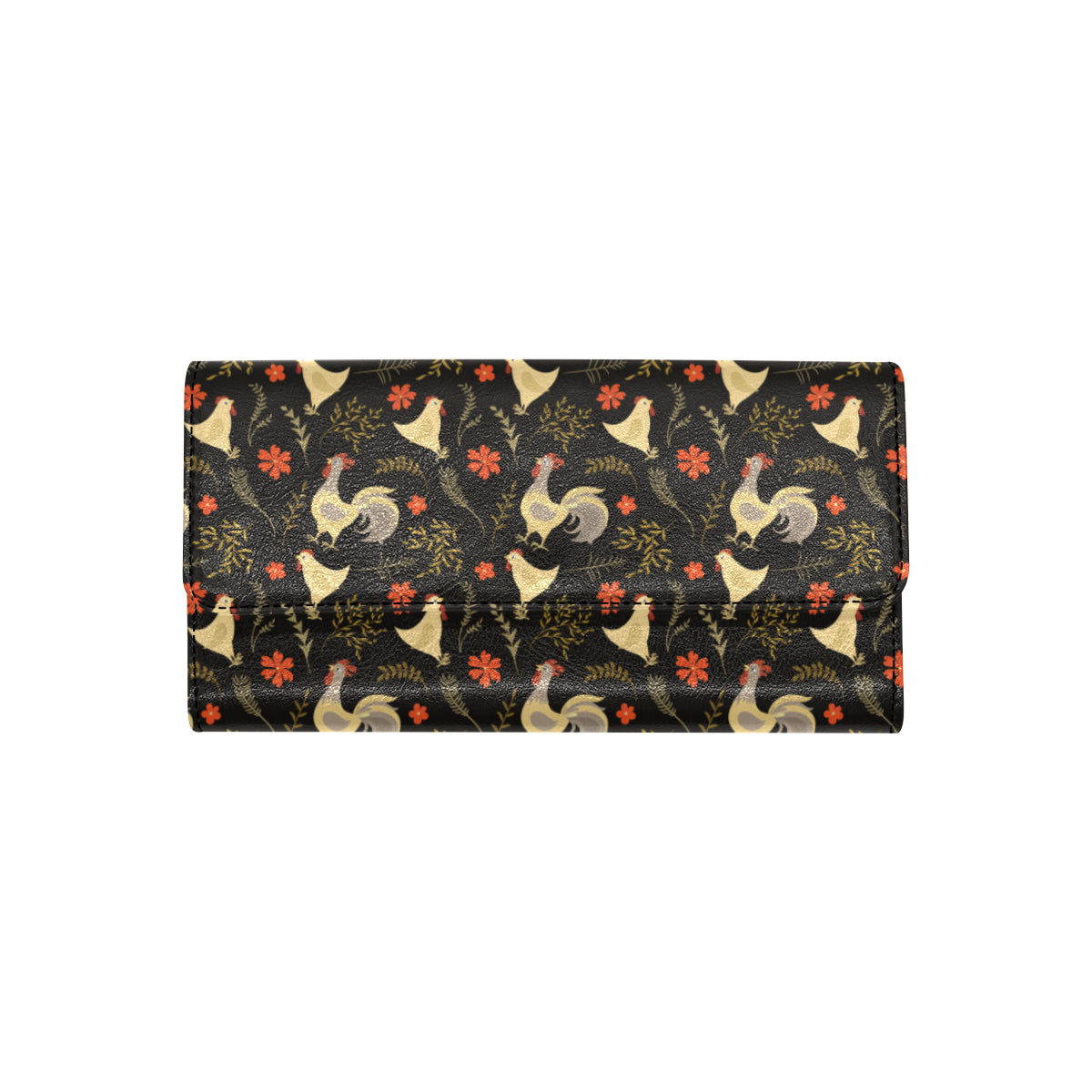 Chicken Pattern Print Design 04 Women's Trifold Wallet