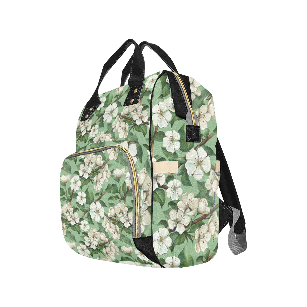 Apple blossom Pattern Print Design AB02 Diaper Bag Backpack