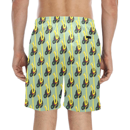 Saxophone Print Design LKS405 Men's Swim Trunks Beach Shorts