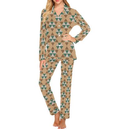 Celtic Pattern Print Design 08 Women's Long Pajama Set