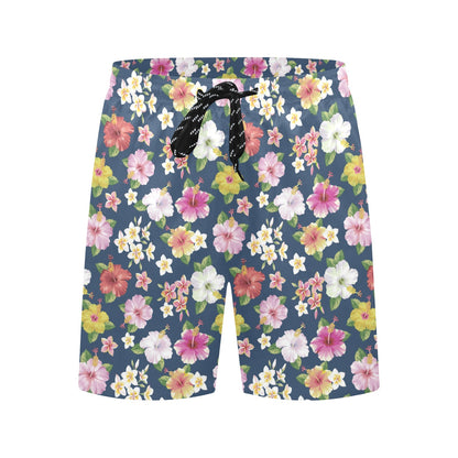 Hibiscus Sweet Print Design LKS304 Men's Swim Trunks Beach Shorts