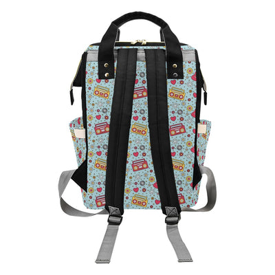 Hippie Print Design LKS307 Diaper Bag Backpack