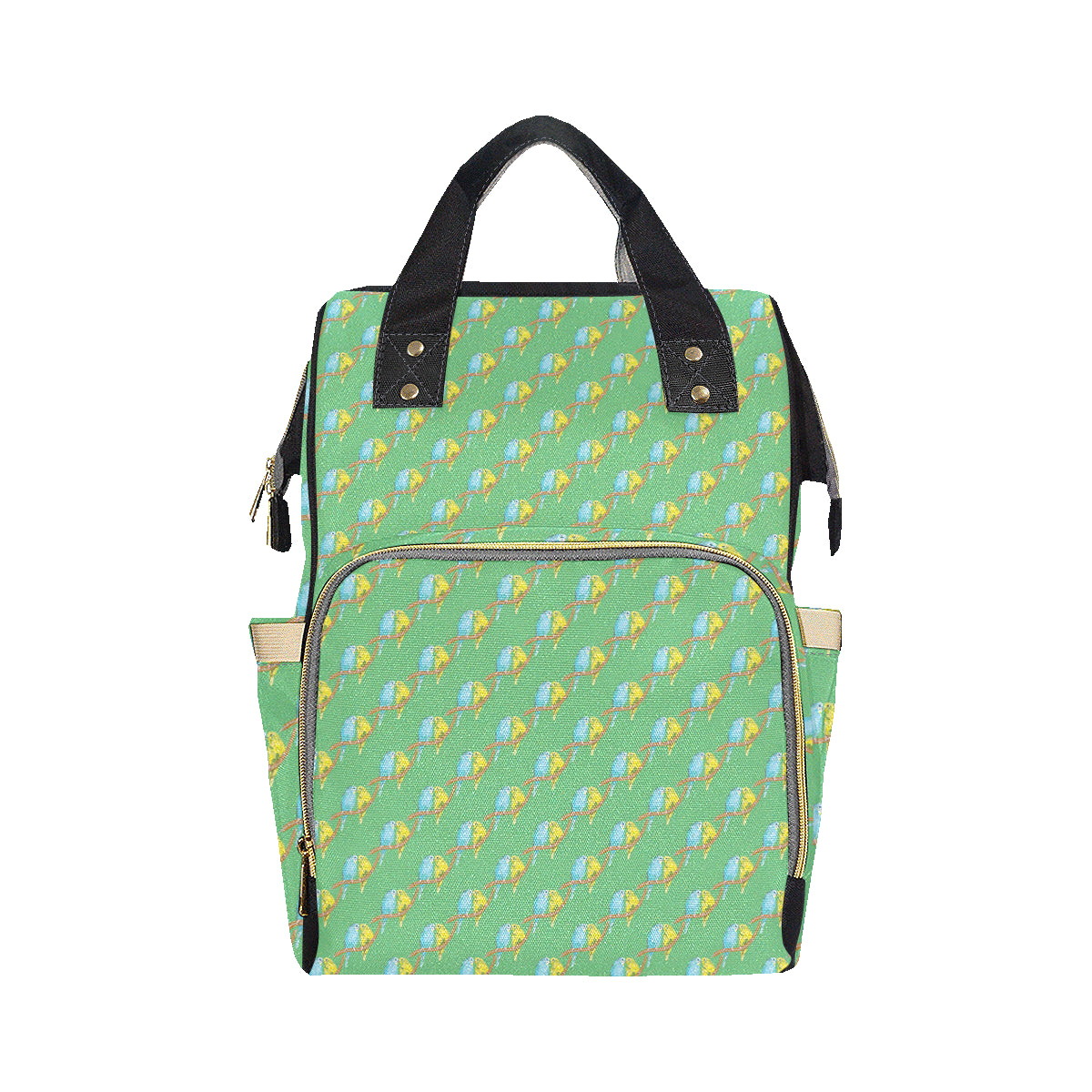 Budgerigar Pattern Print Design 01 Diaper Bag Backpack