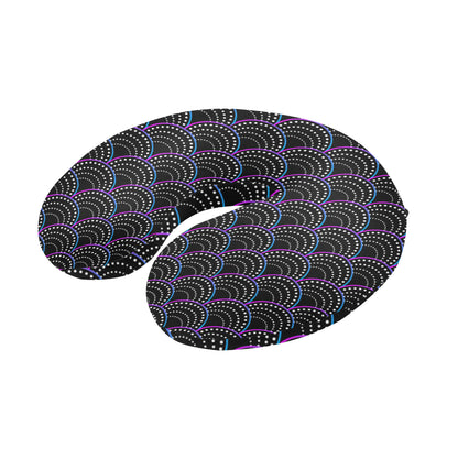 Mermaid Pattern Print Design 09 U-Shaped Travel Neck Pillow