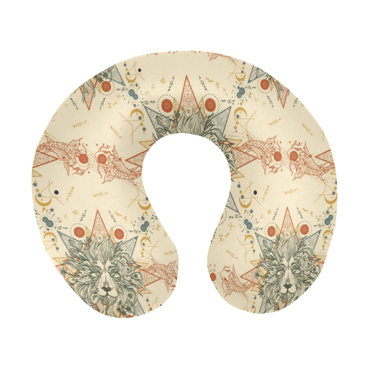 Leo Pattern Print Design 02 U-Shaped Travel Neck Pillow