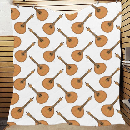 Mandolin Pattern Print Design 01 Premium Quilt