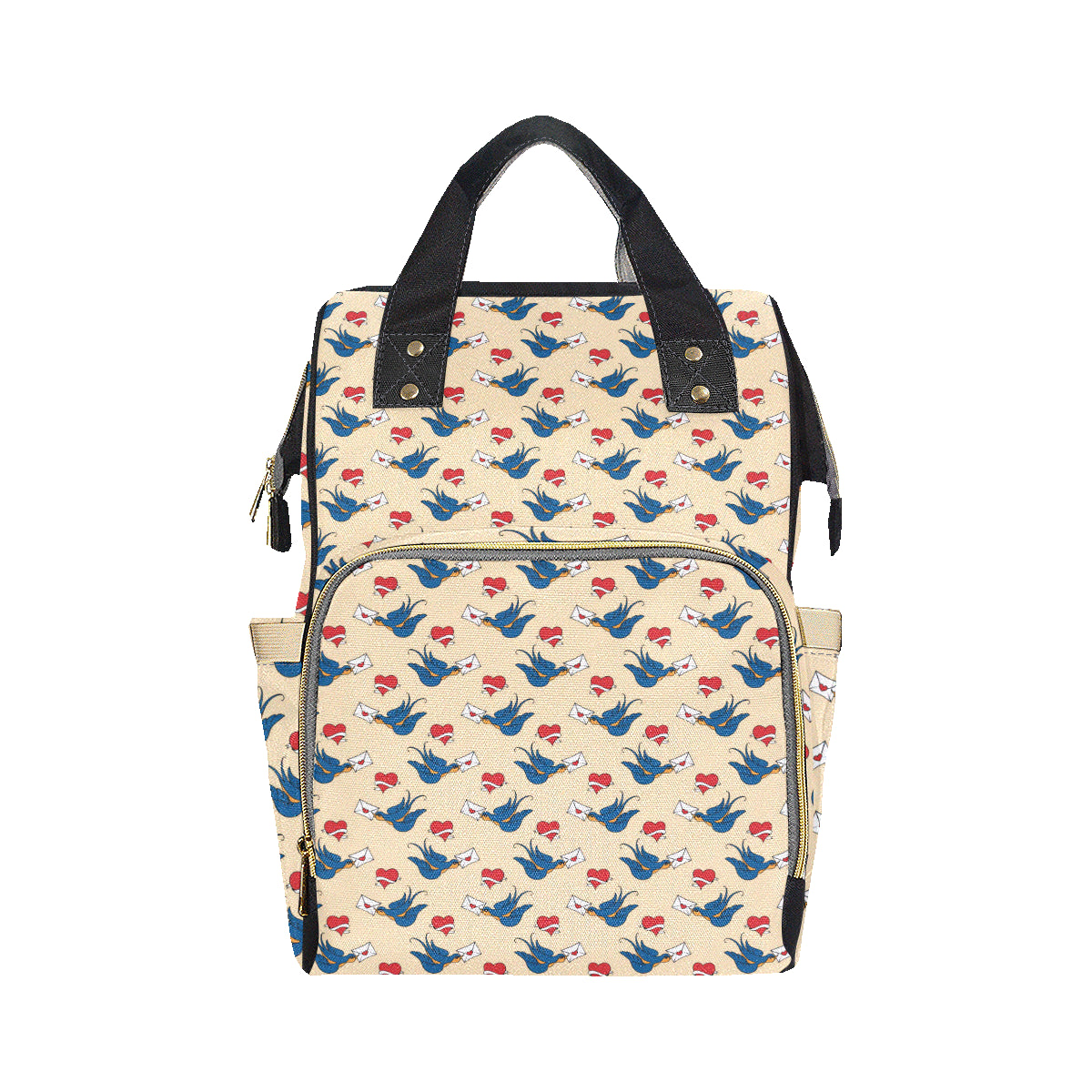 Swallow Bird Pattern Print Design 05 Diaper Bag Backpack