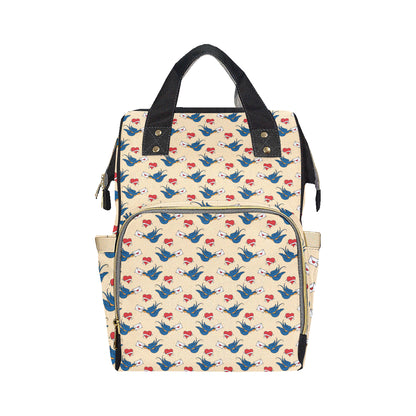 Swallow Bird Pattern Print Design 05 Diaper Bag Backpack