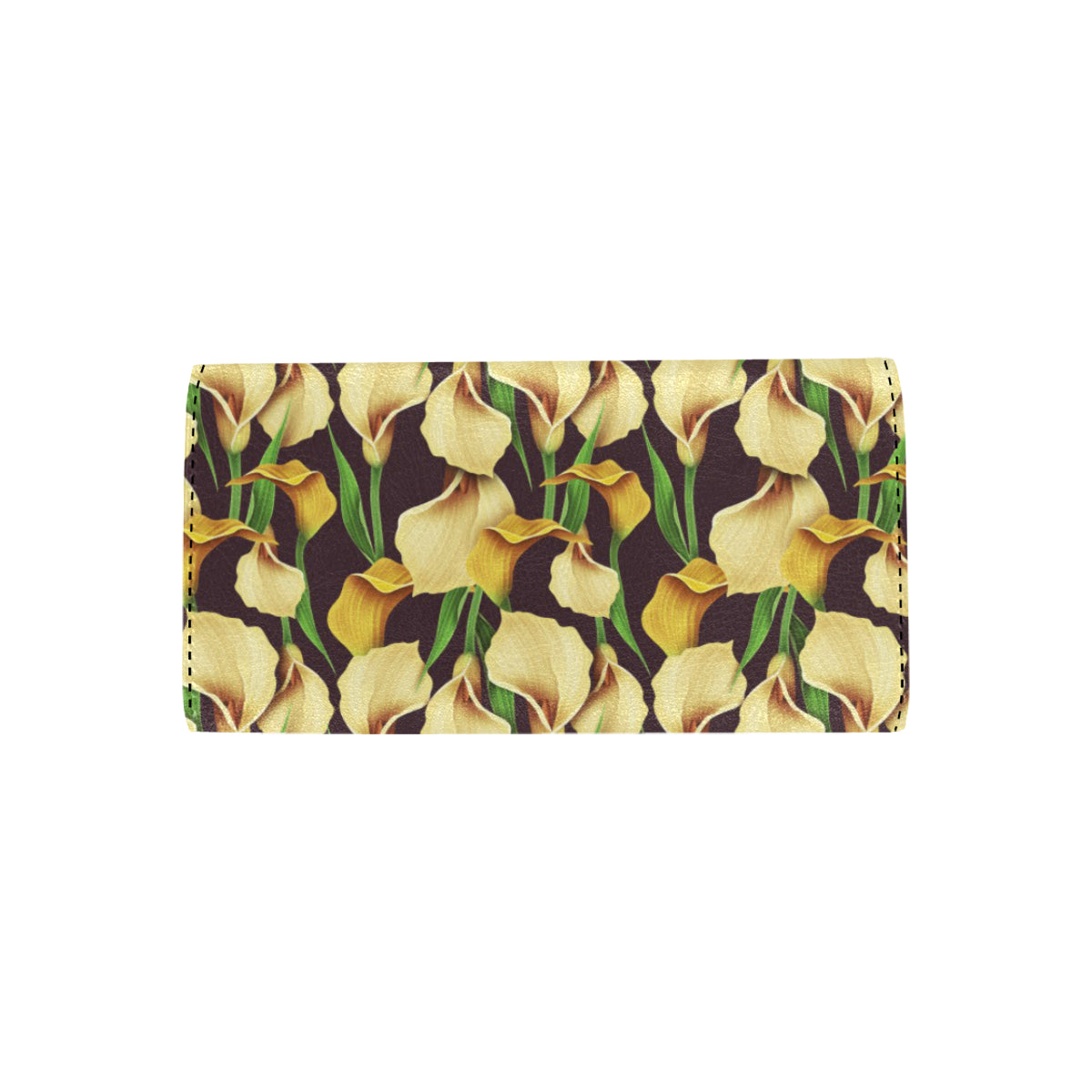 Lily Pattern Print Design LY013 Women's Trifold Wallet