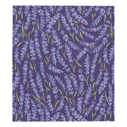 Lavender Pattern Print Design 03 Premium Quilt