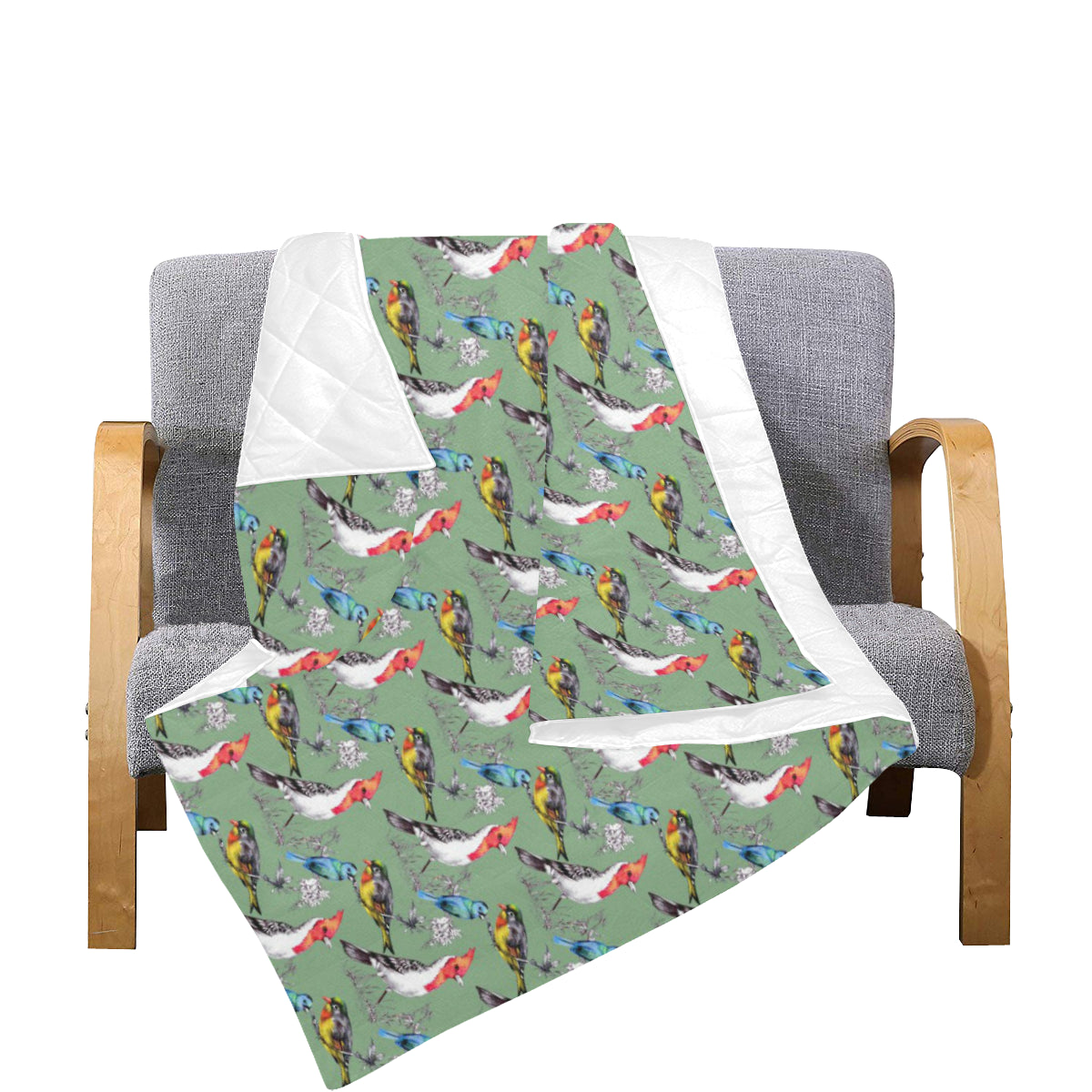 Birds Pattern Print Design 07 Premium Quilt