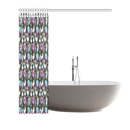 Donut Unicorn Pattern Print Design DN09 Shower Curtain