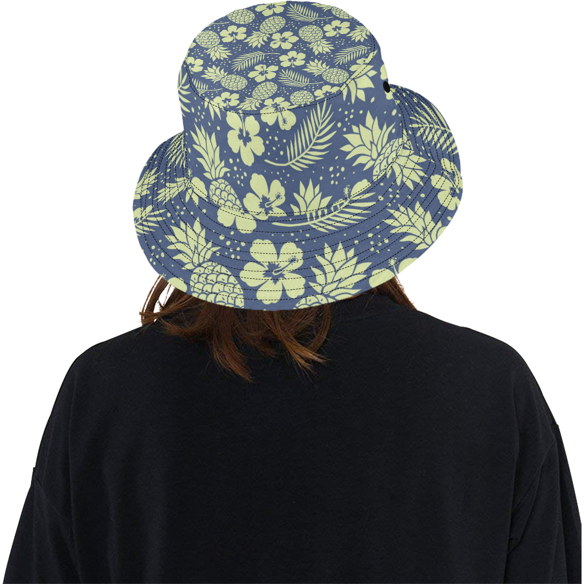 Pineapple Pattern Print Design PP07 Unisex Bucket Hat