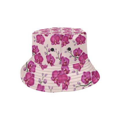 Orchid Purple Pattern Print Design OR04 Unisex Bucket Hat