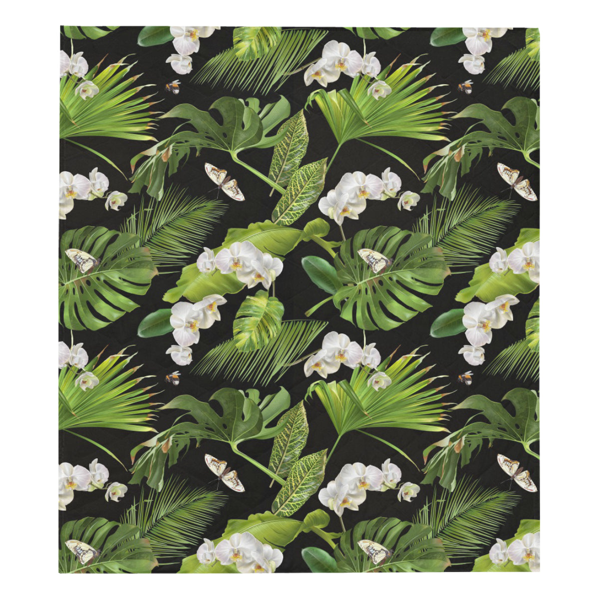 Tropical Flower Pattern Print Design TF026 Premium Quilt