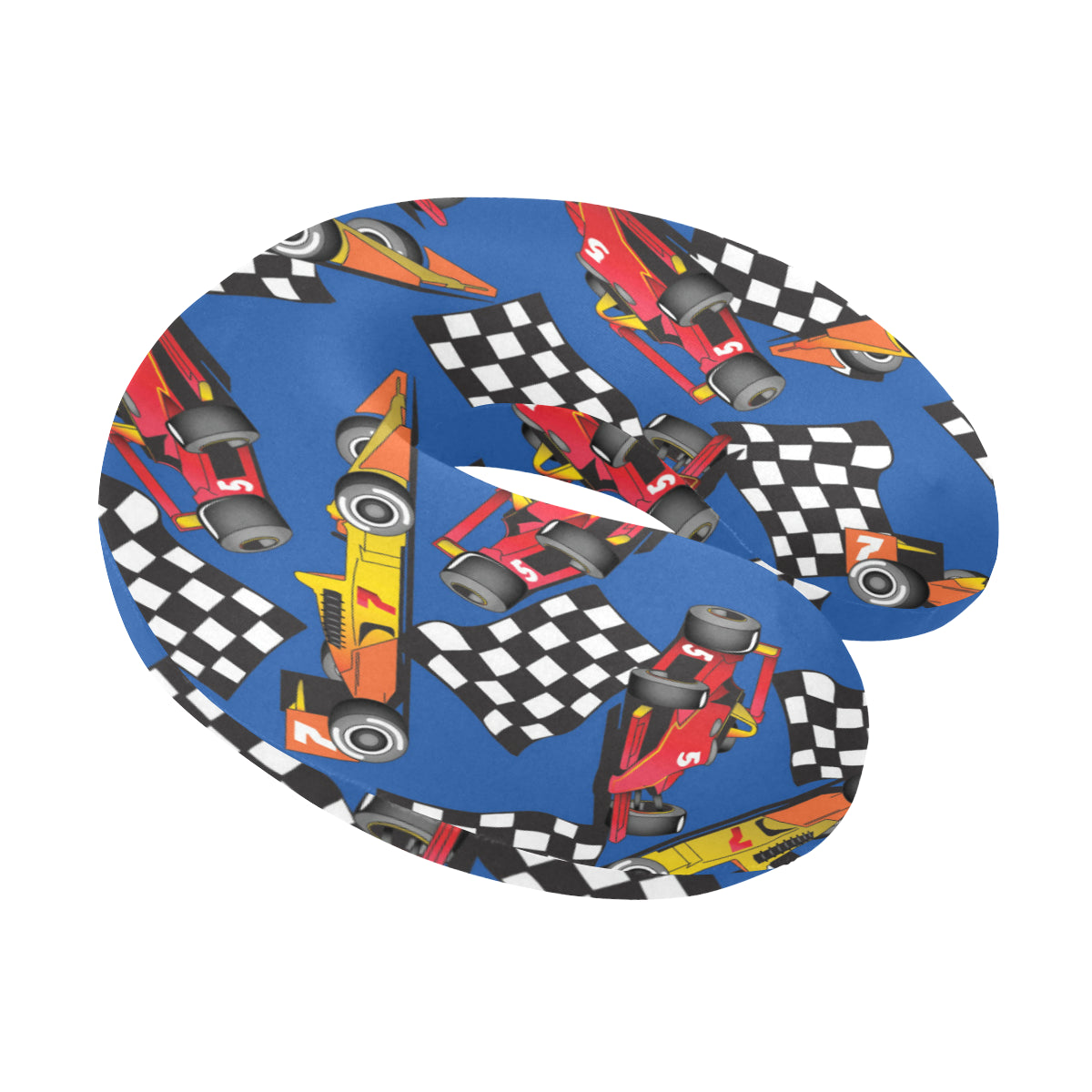 Racing Pattern Print Design A01 U-Shaped Travel Neck Pillow