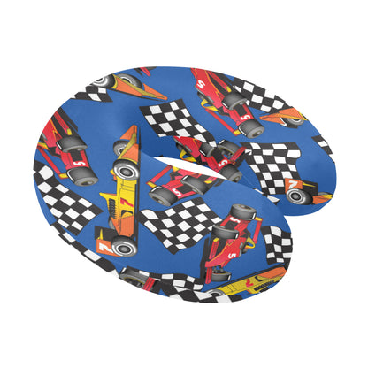 Racing Pattern Print Design A01 U-Shaped Travel Neck Pillow