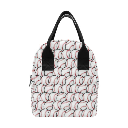 Baseball Pattern Insulated Lunch Bag