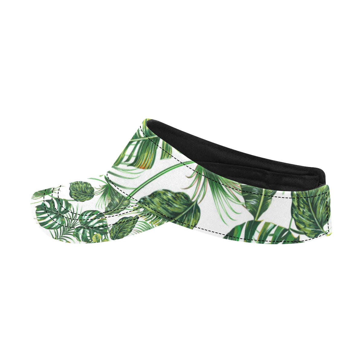 Green Pattern Tropical Palm Leaves Unisex Sun Visor