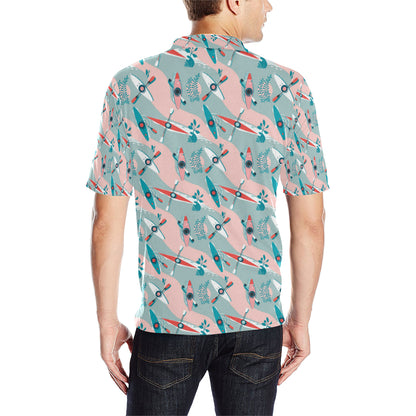 Kayak Pattern Print Design 05 Men Polo Shirt