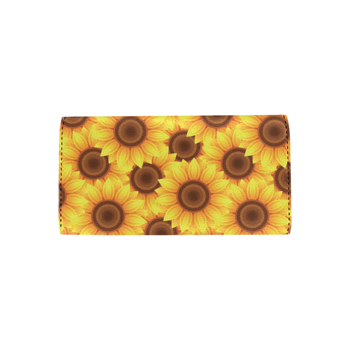 Sunflower Pattern Print Design SF07 Women's Trifold Wallet