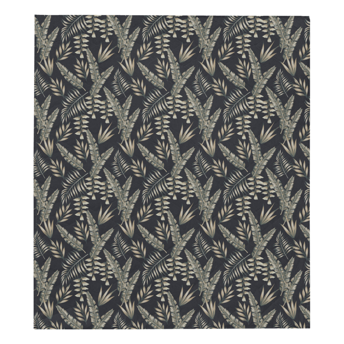 Banana Leaf Pattern Print Design 07 Premium Quilt