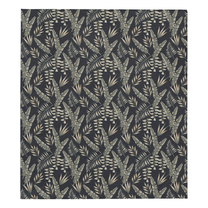 Banana Leaf Pattern Print Design 07 Premium Quilt