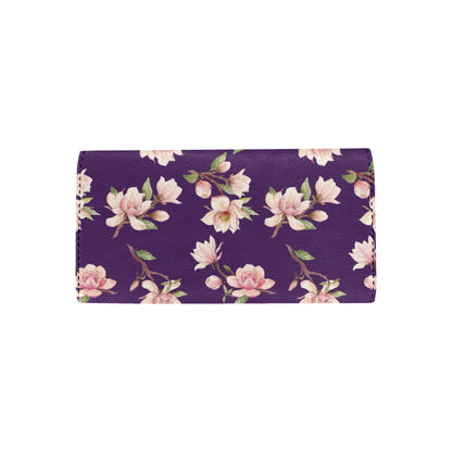 Magnolia Pattern Print Design MAG02 Women's Trifold Wallet